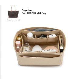 Felt Insert Organiser For Goyad ARTOIS MM Tote Bag Travel Makeup Shaper,Fit Luxury Designers Handbag Inner Liner Purses