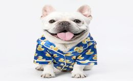 Frühlings Sommer Neues Haustier Pyjama Little Yellow Entenabdruck Haustiere Kleidung Bulldog Teddy Bichon Welpen Kleidung 4594738