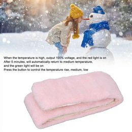 Storage Bags Electric Heating Scarf Evenly Comfortable Skin Friendly Short Plush Pink USB Heated For Winter Warm