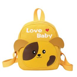 cute canvas child backpack cartoon Kindergarten backpack baby outdoor travel waterproof packs