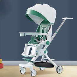 Lightweight High view Can sit or lie down Baby stroller with comfort folding pram baby accessories L240525