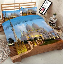 Bedding Sets 4/6pcs Set 3D Digital Printing Russian Architecture Duvet Cover Bedsheet US Size Super King