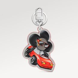 With Box Designers Fashion Brand Car Keychains Grey Mix Red Metal Keychain Womens Men Bag Charm Pendant Lanyards