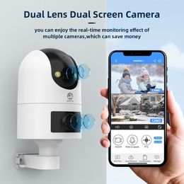 JOOAN 4K PTZ IP Camera Outdoor Waterproof Dual Lens 5G WiFi Security Camera Auto Tracking Video Surveillance Camera Baby Monitor