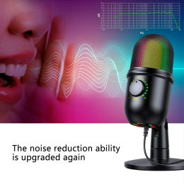 USB Microphone Studio Professional Condenser Microphone for PC Computer Recording Streaming Gaming Karaoke Singing Mic