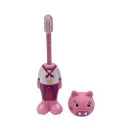 Baby Retractable Bounce Up Toothbrush Cute Animal Shaped Teethers Soft Bristle Oral Kids Teeth Care Cleaning