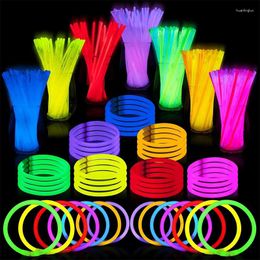 Party Decoration 50/100pcs Glow Sticks 8inch In The Dark Glowsticks Concert Show Wedding Birthday Favours