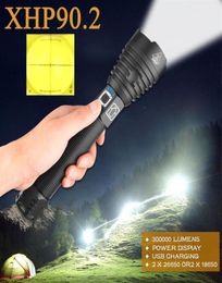90 2 most powerful led 300000 lm led torch tactical flashlights 70 usb rechargeable flash light 50 work lamp231Z5549863