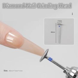 Diamond Grain Nail Drill Bit Polishing removal Head Electric Nail Machine disc grinding burr T Mills Grinder Cuticle Cutter Art