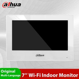 Dahua Original Multi-language VTH2621GW-WP WiFi VTH2621GW-P PoE 7inch IP Indoor Monitor Doorbell Video Intercom Built-in speaker