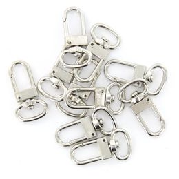 50 Pcs High Quality Swivel Carabiner Hook Silver Colour Key Chains Sleutelhanger Key Ring 18mm x 33 mm 236A