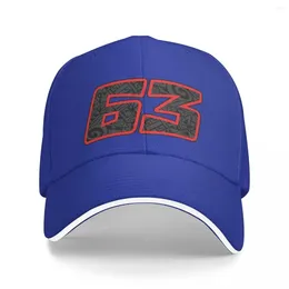 Ball Caps Francesco Bagnaia Number 63 Baseball Cap Uv Protection Solar Hat Hats Big Size Men Women'S