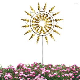 Garden Decorations Outdoor Metal Kinetic Windmill Magic Unique Wind Powered Spinner Sculpture Crafts Yard Home Decor