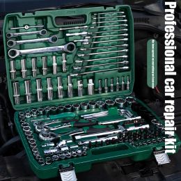 Automotive Repair Toos Box Ratchet Wrench Socket Adjustable Spanner Tool Organiser Screwdriver Mechanical Workshop Hand Toolbox