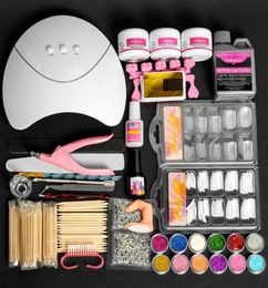 Nail Art Kits Supplies For Professionals Acrylic Powder Set Semipermanent Full Fake Nails Manicure2417263