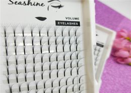 Seashine long stem 6D faux mink eyelashes pre fanned lashes volume fan own brand makeup individual eyelash extension1894243