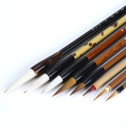 6/9/12/16Pcs Wolf Hair Chinese Calligraphy Brush Painting Practise Write Brush Pen Artist Drawing Watercolour Brushes Art Supplie