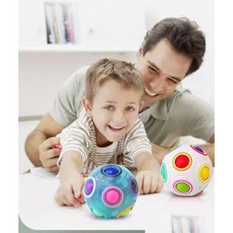 Magic Cube Decompression Puzzle Toys Rainbow Ball Press Type Floor Stand Selling Childrens Fun Games Wholesale Drop Delivery Gifts Puz Otnyv
