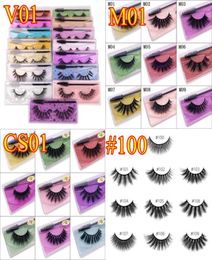 3D False Eyelashes with Eyelash brush Mascara brushes Mink Lashes 45 Styles Dramatic Thick Natural Lashe Wispy Fluffy Eye Makeup T5040612