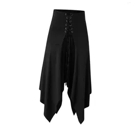 Skirts Halloween Skirt Lace Up Prom Gothic Long For Holiday Fancy Dress Party