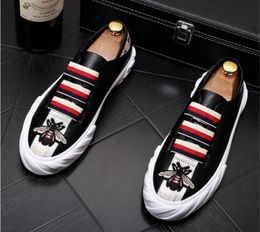 Fashion Men Loafers Slip On Casual Leather Shoes Mens Comfortable Moccasins Shoes Breathable Sneakers 2020 New Black White Flats 38274905