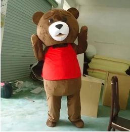 Fun Brown Teddy Bear Mascot Costume Halloween Christmas Fancy Party Cartoon Character Outfit Suit Adult Women Men Dress Carnival Unisex