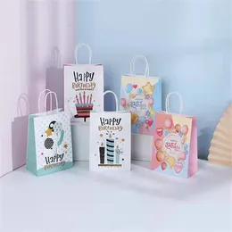 Gift Wrap 4Pcs Paper Bags Sweets Candy Cookie Packing Boxes Birthday Party Wrapping Favours Supplies Baby Kids