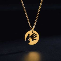 Pendant Necklaces Skyrim Baby Bracelet Mother Childrens Chain Family Mother Gift Mens Stainless Steel Pendant Jewellery Fashion Trend S2452599 S2452466