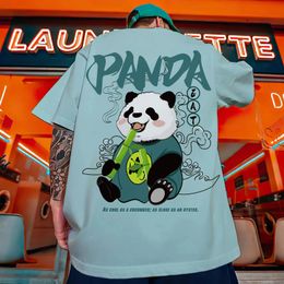 Mens T Shirt 3d Panda Printed Clothing Casual Summer Short Sleeve Top Oversized Loose Street Tees Man Hip Hop Blouse 240523