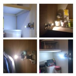 PwwQmm LED Inner Hinge Lamp Under Cabinet Lights Universal Wardrobe Cupboard Sensor Lights for Bedroom Kitchen Closet Night Lamp