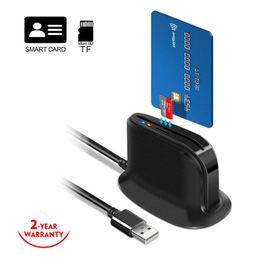 USB 0.2 Smart Card Reader For Bank Card IC/ID EMV Card Reader High Quality Card Reader for Windows 7 8 10 Linux OS USB-CCID ISO