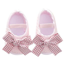 First Walkers 0-12M baby princess shoe buckle design single foot pedal soft newborn baby crib first walking shoe d240525