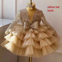 Princess Girl Girl Ball Ball Dress Party Dress tutu Baby Flower Girl Wedding Birthday Party Vestidos Childrens Clothing 240520