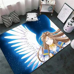 Carpets Janpanese Manga Anime Cute Kawaii Cool Cartoon Girl Doormat Rugs For Living Room Bathroom Kitchen Anti-Slip Flannel Mat