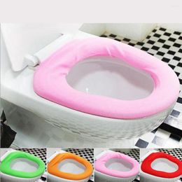 Toilet Seat Covers 1pcs WC Cloth Cover Super Soft Washable Bathroom Warmer Lid Pads