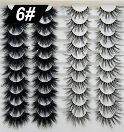 20 Pairs 3D Mink Lashes Handmade Wispy Fluffy Long Natural False Eyelashes Eye Makeup Tools Faux Eye Lashes8560151