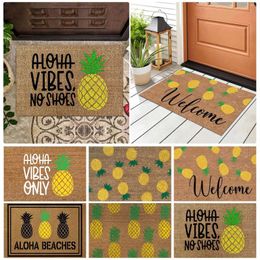 Carpets The Est Fun Pineapple Letter Printed Door Mat Carpet For Entrance Front Outdoor Porch Fuzzy Couch Blanket