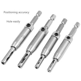 BINOAX 4pcs Self Centering Hinge Drill Bits Set Door Cabinet Pilot Holes HSS Hex Recess