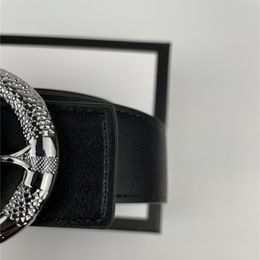 belt designer luxury brand high-quality men's and women's belts 5 Colours wide 3 8cm snake head three-color buckle 2970
