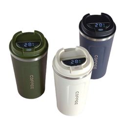 Smart Coffee Cup 304 Stainless Steel Vacuum Mens and Womens Insulation Cup Portable Car Water Cup Gift Cup