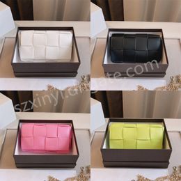 Designer Cassette Mini Belt Bag Pack Weave Fanny Knitted Waistbags Women Leather Crossbody Bags with Opp Bag 061703 303J