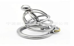 Latest Design Male Cock Cage Sex Slave Penis Lock Anti-Erection Device With Removable Urethral Sounding Catheter Shortest Sex Toy3891110
