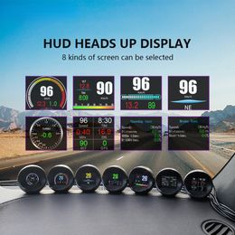 P11 On-board Computer Car OBD2 GPS Head Up Display OBD HUD Gauge Auto Display Water Oil Temperature Turbo Pressure Meter