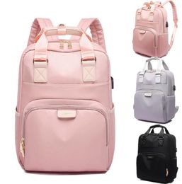 2019 Fashion Backpacks Women133 14Inch Laptop Backpack with USB Charger Female Back Pack Bags School Bags For Teenage Girls7349326