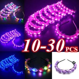 LED Toys 30/20/10 LED girl Glow Light Up head of the flower steel stone Neon partys birthday party Q240524