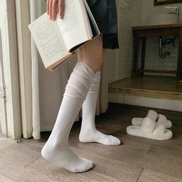 Women Socks White Stitching Over-the-knee Long Boots Women's High Stacked Black And Winter Wearing 2024