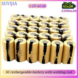 1-30pcs New Screwdriver Drill SC 1.2V Battery 2200mah SubC Ni-Cd Rechargeable Battery with Label Power Tool Ni-Cd SUBC Battery