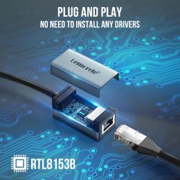 Lemorele TC48 USB Ethernet Adapter USB3.0 1000Mbps USB RJ45 Network Card for Laptop Xiaomi Mi Box S Nintendo Switch USB Lan