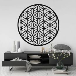 Flower of Life Wall Art Sticker Sacred Geometry Room Decor Spiritual Symbol Decals Vinyl Home Decor Bedroom Removable Mural G065