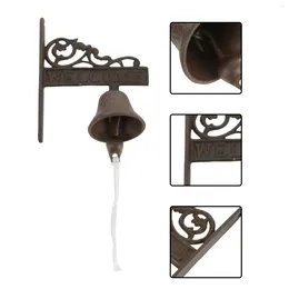 Party Supplies Wrought Iron Bell Doorbell Home Accessory Wall Hanging Pendant Plant Decor Bracket Manually Cast Vintage
